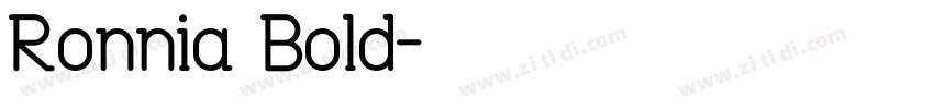 Ronnia Bold字体转换